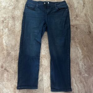 Lane Bryant, signature fit straight leg jean, dark wash, size 20